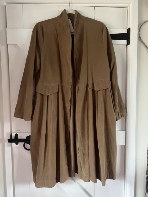 Kit & Kaboodal Made In Italy *Kapri Fine Cord* Duster Coat Jacket Camel New Bnwt