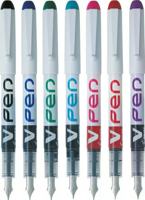 Pilot V Pen Disposable Fountain Pen Erasable Ink All 7 Colours Available