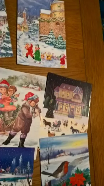 10 Assorted 1970/80’s Vintage Christmas Cards with traditional greetings [VA2] 5