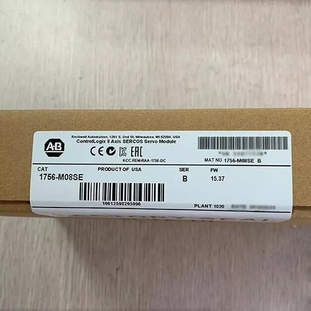 New Factory Sealed AB 1756-M08SE / B ControlLogix 8-Axis Sercos Interface Module