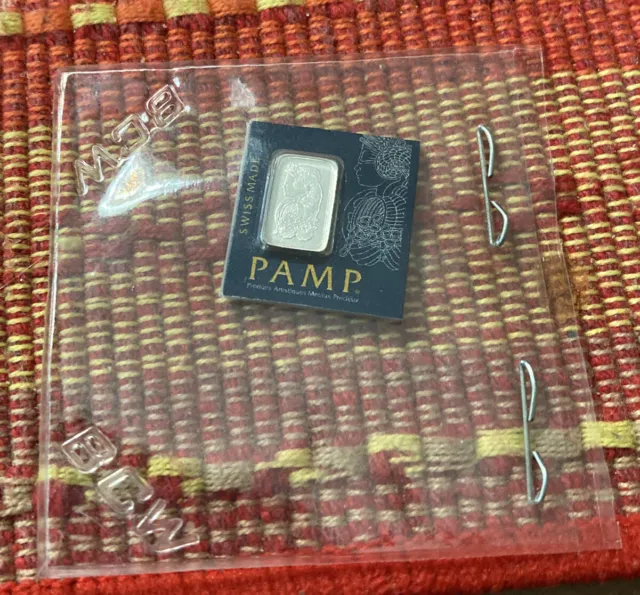 1 Gram Platinum Bar PAMP SWISS Original Cards Mint Condition Sealed