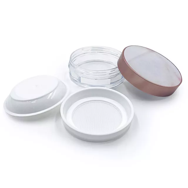 Empty Powder Box Loose Powder Pot Puff Cosmetic Container Travel Makeup Jar