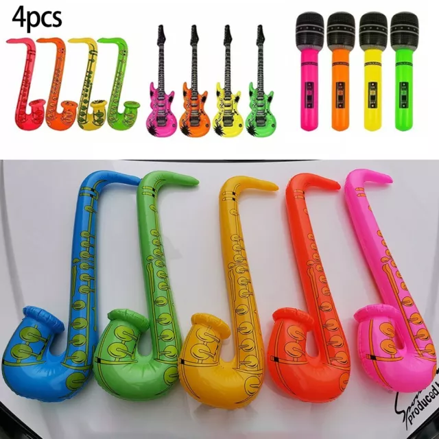 Safe and Odor free Inflatable Guitar Saxophone Microphone Set for Kids' Play