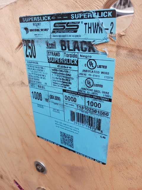 250 MCM Copper THHN THWN-2 Building Wire 1000 Feet, free freight delivery