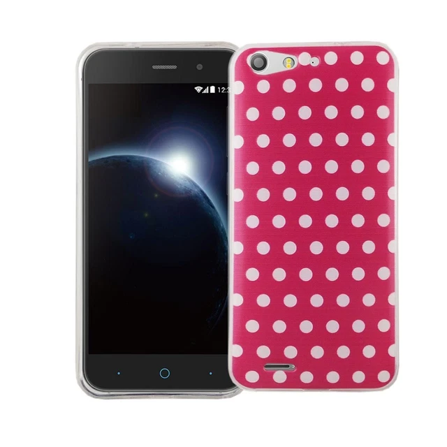 Case Motif Case Cover TPU for ZTE Blade L6 Polka Pink + 9H Glass