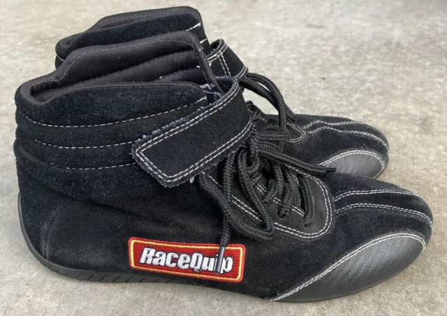 Racequip Black Size 8.0 Basic Race Shoes SFI 3.3/ 5