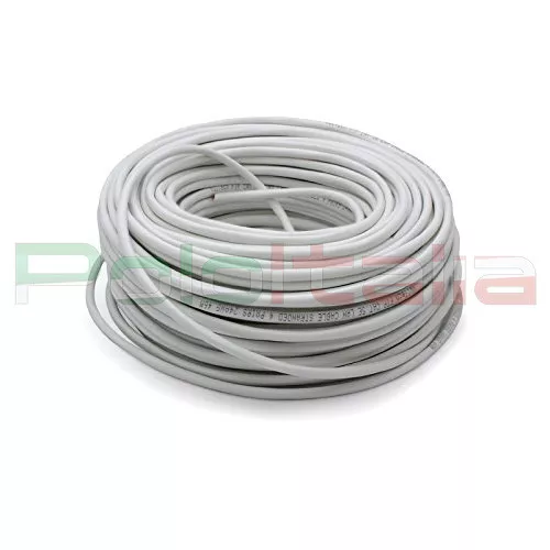 Matassa 100m Ethernet Schermato Cat 6 S/FTP Bobina rotolo cavo di Rete Lan PiMF 2