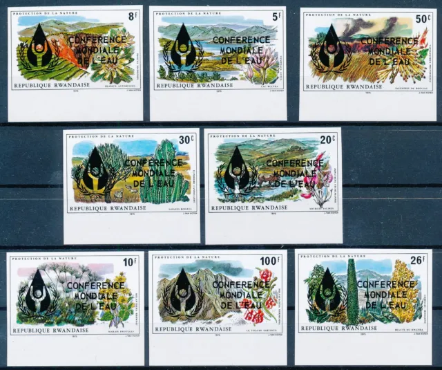 [BIN19809] Rwanda 1977 Nature - Trees good set very fine MNH imperf stamps