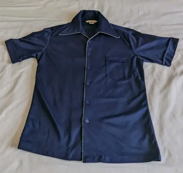 Vintage 1960's-70's Kingsmen Short Sleeve Shirt Size M Made In California