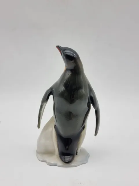 Hutschenreuther Pinguin Figur "Mutter mit Kind" Entwurf Hans Achtziger Vogel 3