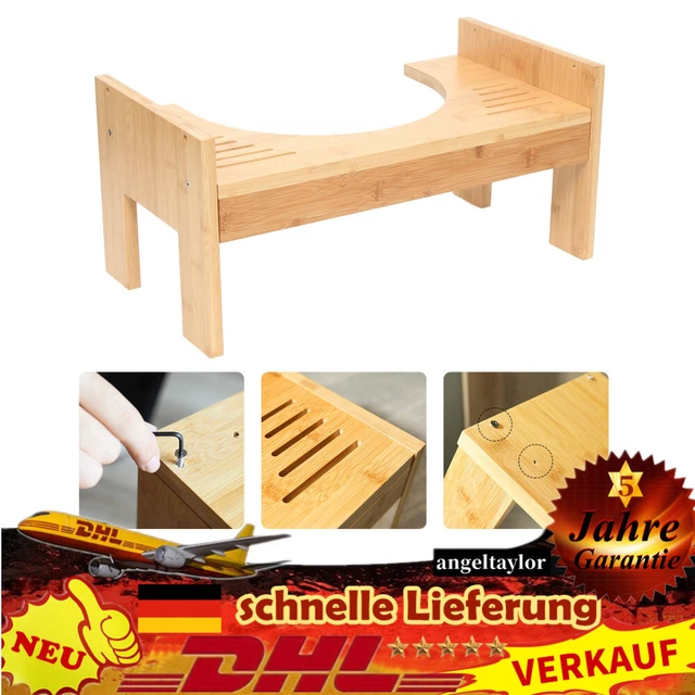 Taburete de inodoro de bambú silla de inodoro ayuda de inodoro taburete de inodoro estribo DE