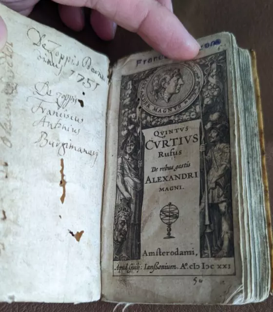 Antiguo Libro de Alejandro Los Grandes Logros, 1621, Qvintvs Cvrtivs Rufus 2