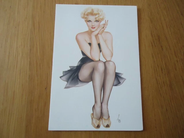 A Encadrer 15X10 Carte Postale The Varga Girl 1944 Vintage Pin Up Retro Curiosa