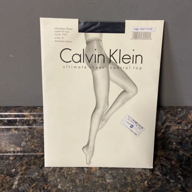 Calvin Klein Control Top Ultimate Sheer Style 981 Size D Color  Darkest Navy