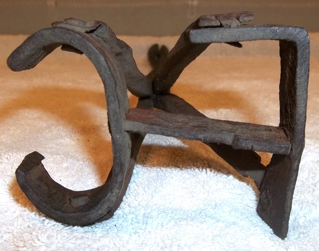 Antique 19th C. Hand Forged Wrought Iron "F-C" Cattle Branding Iron Blacksmith