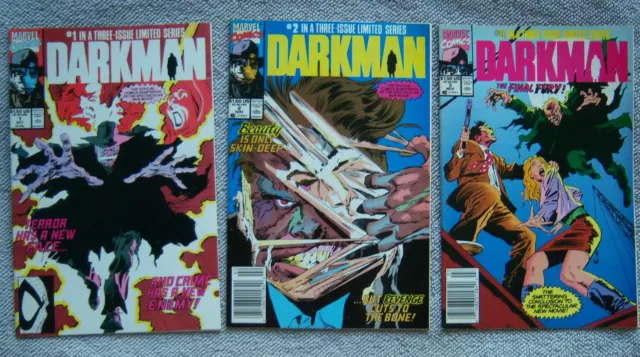 DARKMAN Marvel Comics 1 2 3 official movie adaptation 1990