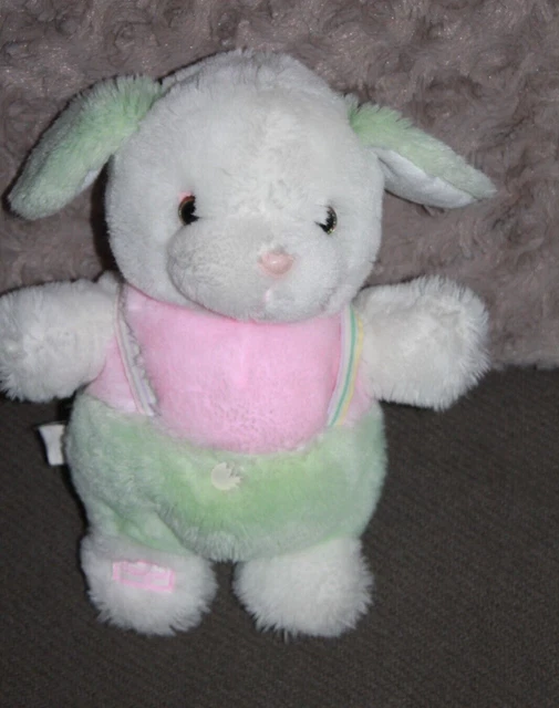 Peluche Chien Blanc Rose Boulgom – Doudou Vintage Doux Et Adorable