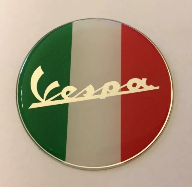 VESPA chrome text Sticker/Decal 52mm - HIGH GLOSS DOMED GEL - SCOOTER - MOPED