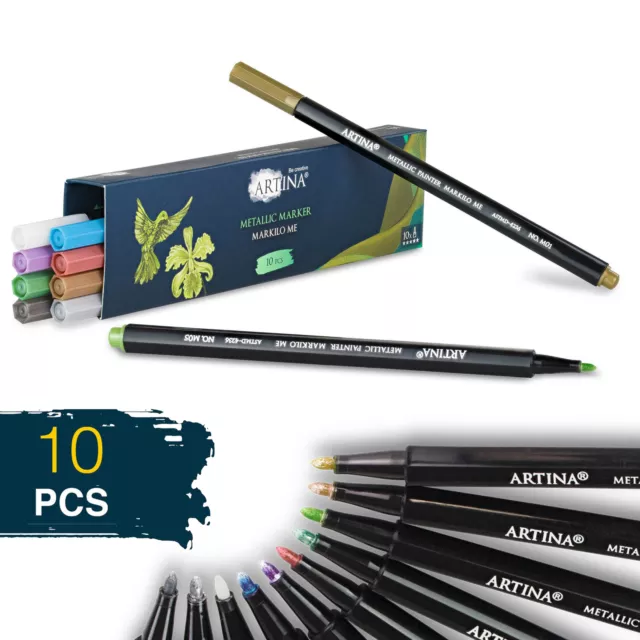 Metallic Marker Set Metallische Farben Stifte Wasserfest Fotoalbum Permanent Diy