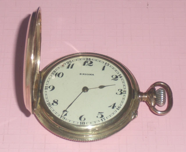 ANCIENNE MONTRE GOUSSET plaque or pocket watch ENIGMA taschenuhr