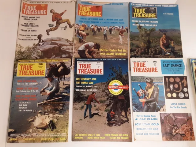 True Treasure Magazine 1969-1972 Lot of 14 Special Gold Issue Lost Mines