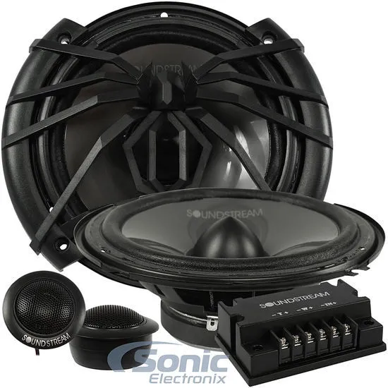 Soundstream AC.6 Arachnid 300 Watts 6.5" 2-Way Component Speaker Tweeters 6-1/2"