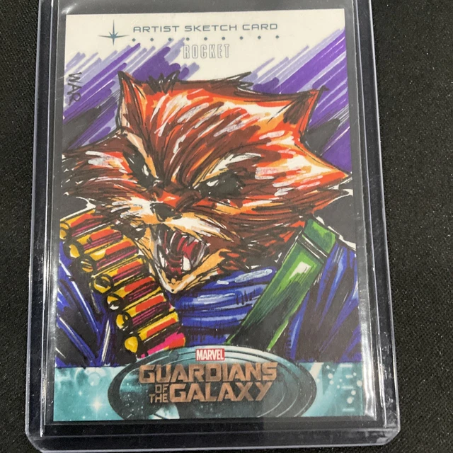 2014 Ud Marvel Guardians Of The Galaxy #93 Rocket Sketch Card  1/1 *