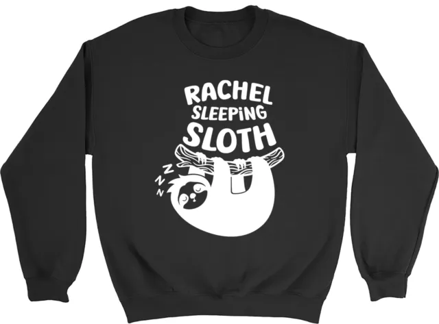 Personalised Sleeping Sloth Mens Womens Sweatshirt Jumper