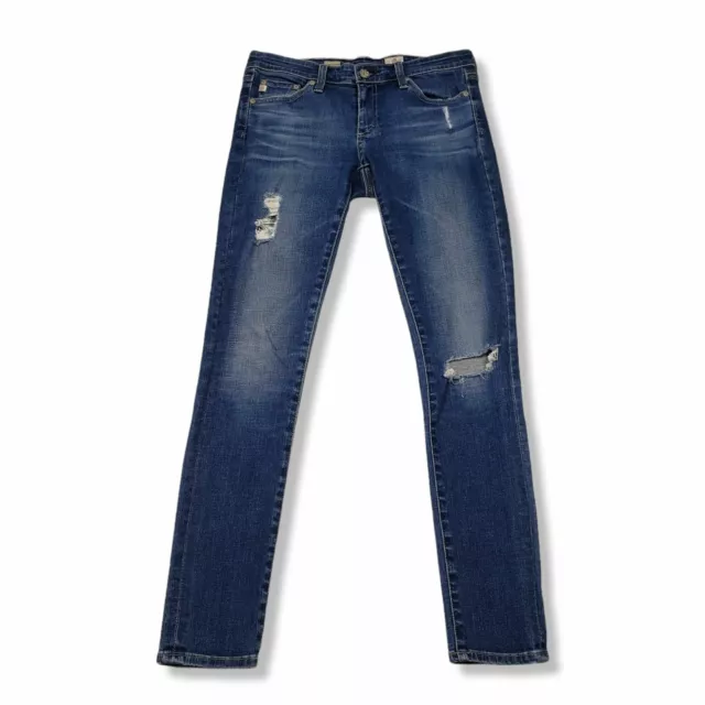 Adriano Goldschmied Legging Ankle Jean Women 26 Distressed Low Rise Super Skinny