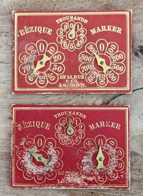 PAIRE DE MARQUEURS de besique De La Rue & Co Interesting pair of ...
