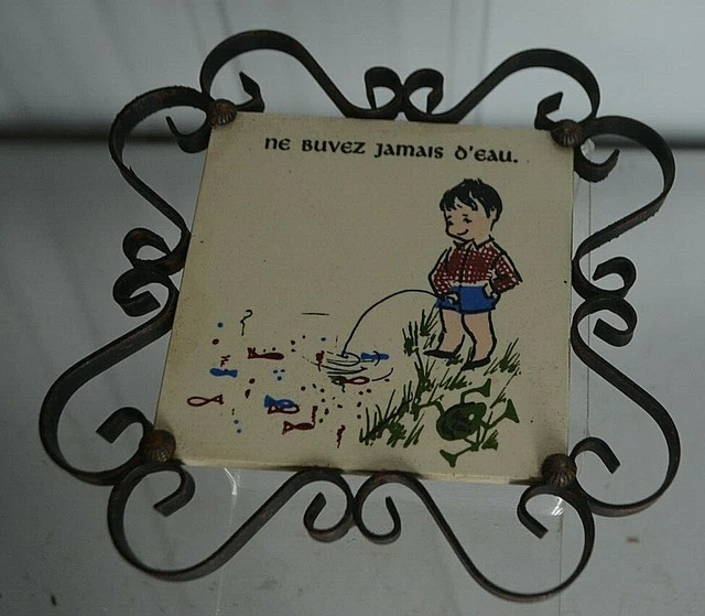 DESSOUS PLAT VINTAGE décors Fragonard - carreau Villeroy & Boch La Ferté Gaucher EUR 12,00
