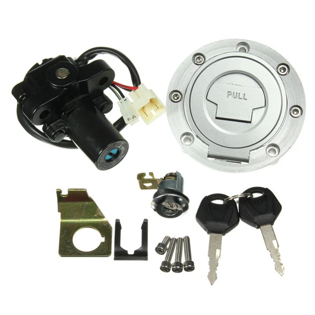 US Motorcycle Electrical Ignition Switch Fuel Gas Cap Cover Seat Lock & Keys Set