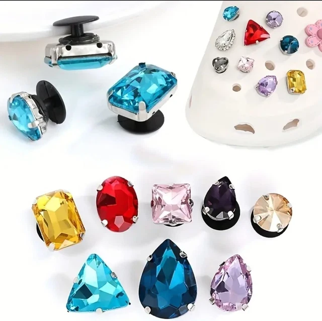 10pcs Crocs Rhinestone Charm Accessories