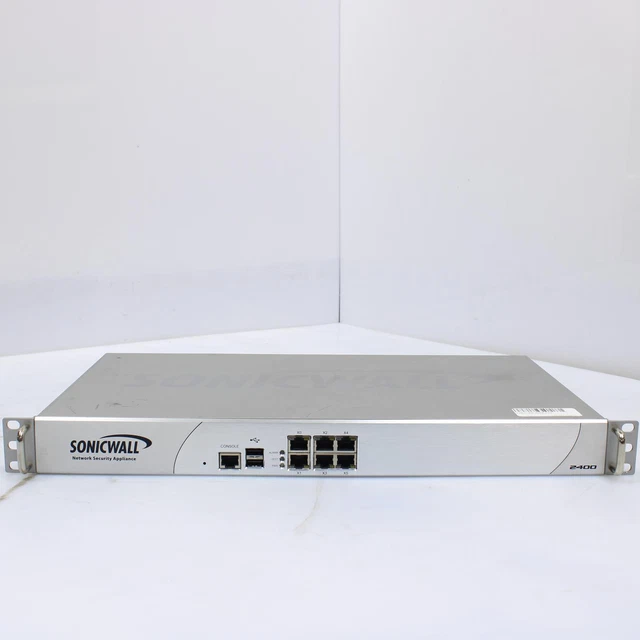 SonicWall NSA 2400 1RK25-084 6-Port VPN Network Firewall Security Appliance SonicWall NSA 2400 1RK25-084 6-Port VPN Network Firewall Security Appliance