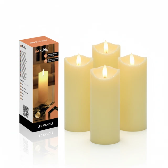 PEARL Grablicht Laterne LED-Set – 4er-Set, Flackernd, Mit Dämmerungssensor, Batteriebetrieben