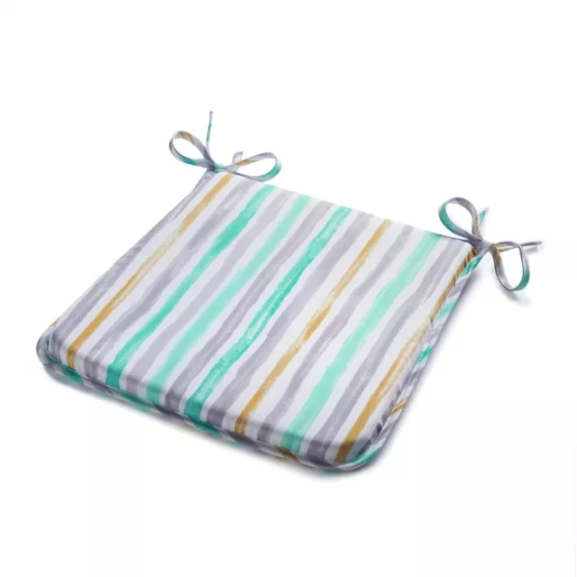 Modern Summer Range Geometric Pattern Stripe A Seat Pad