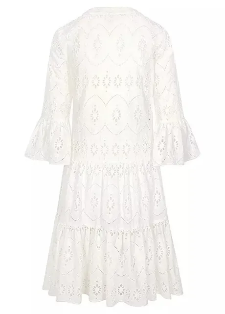 TOGETHER White Broderie Anglaise Lined Cool Summer Dress UK 14