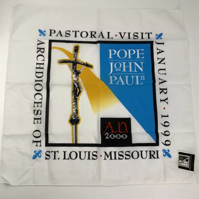 Pastorale Visit Papa John Paul 1999 st Louis MO 55.9cm x 55.9cm Bandana