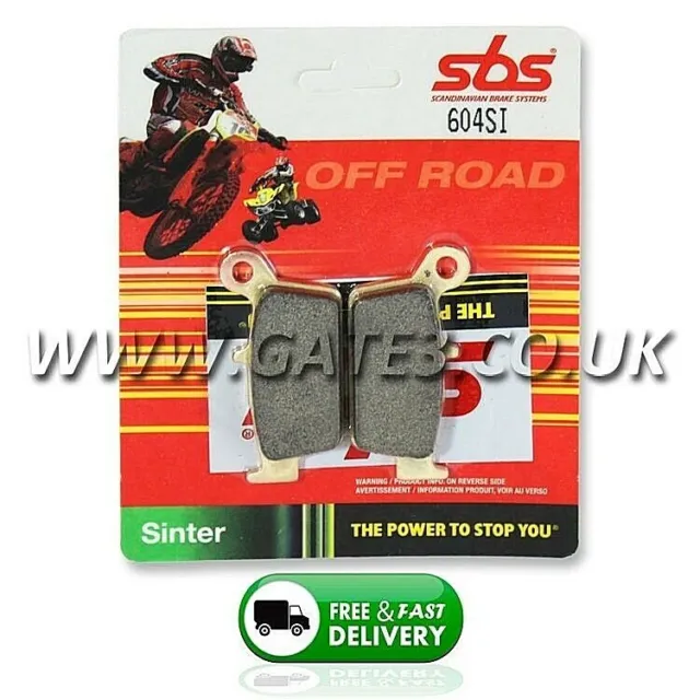 Suzuki RM125 RM 125 1996-2012 SBS 604SI Sintered Competition Rear Brake Pads