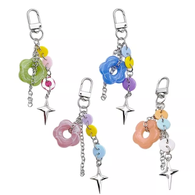 Stylish Flower Button Phone Charm Unique Key Ornament Fashion Star Key Jewelry