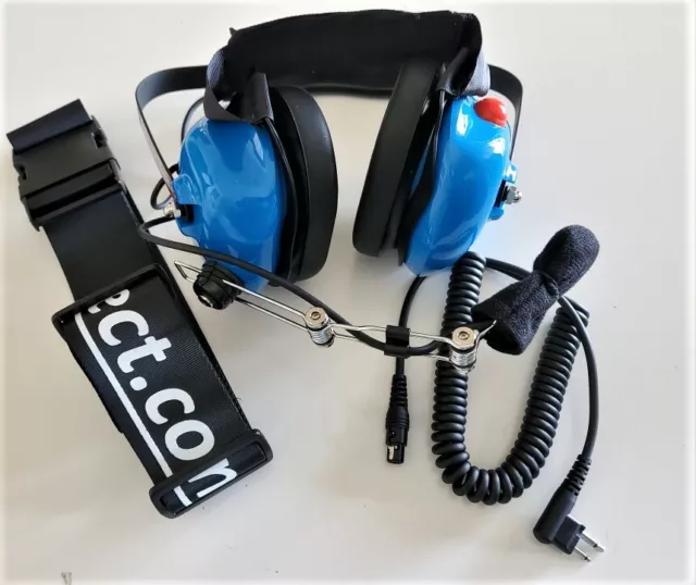 Racing Headset Pro 50 Blue W/Motorola 2 Pin Cord Free Belt
