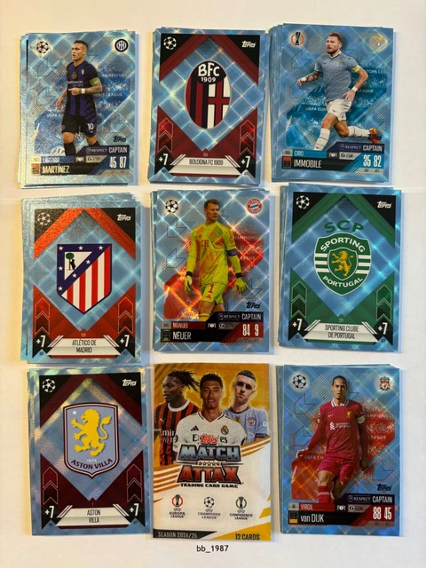 Carte Da Collezione Topps Match Attax Champions League 2024/2025 - Set Di 25 Carte Limited Edition LE 3 - LE 27
