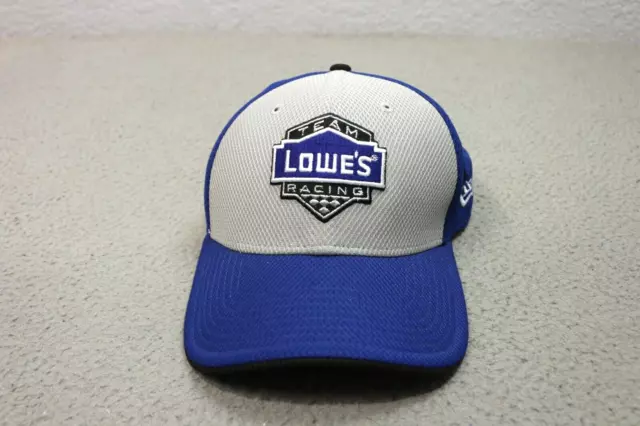 Team Lowe's Hendrich Motor Sports Hat Men's Nascar Racing Cap Blue Gray New Era