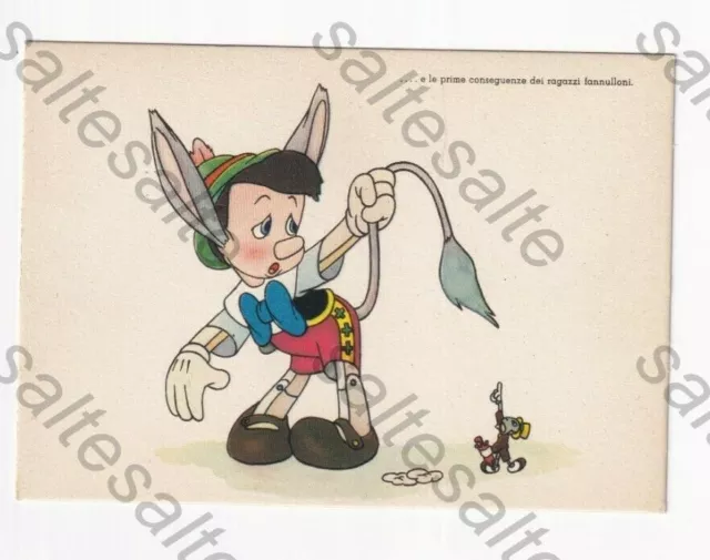 Al1 - Cartolina Pinocchio Originale Walt Disney Disney Saiga Genova Non Viaggiat