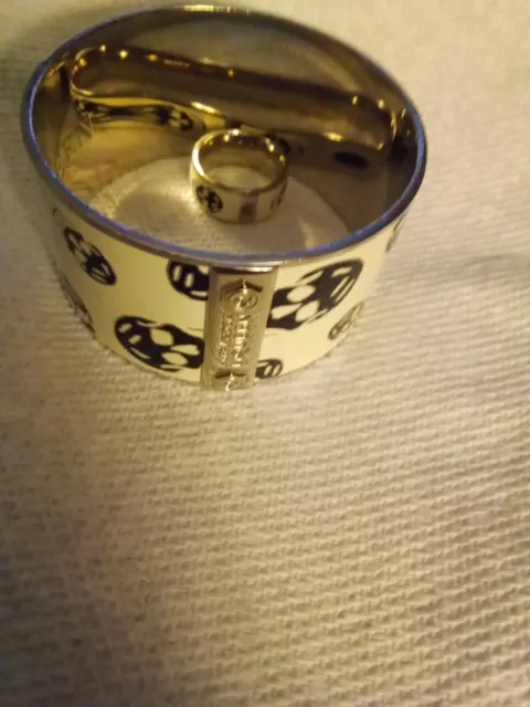 Alexander McQueen Wide Skull Bangle With Matching Ring Sz. 7 Alexander McQueen Wide Skull Bangle With Matching Ring Sz. 7