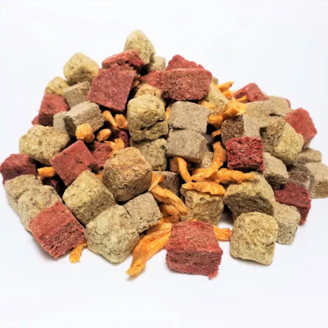 Freeze Dried Mix of Krill, Cubed Tubifex Worm, Brine Shrimp, Beef Heart GB-680