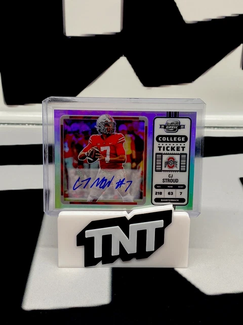 CJ Stroud Panini Chronicles Contenders Optic College Ticket Auto Silver /49