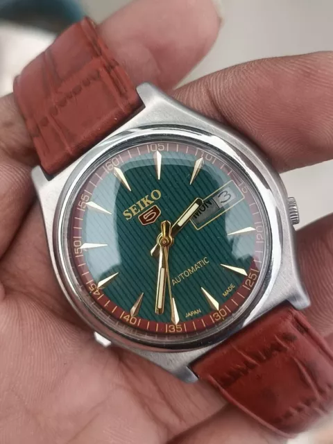 Orologio Da Polso Da Uomo Vintage Seiko 5 Automatico Giorno/Data