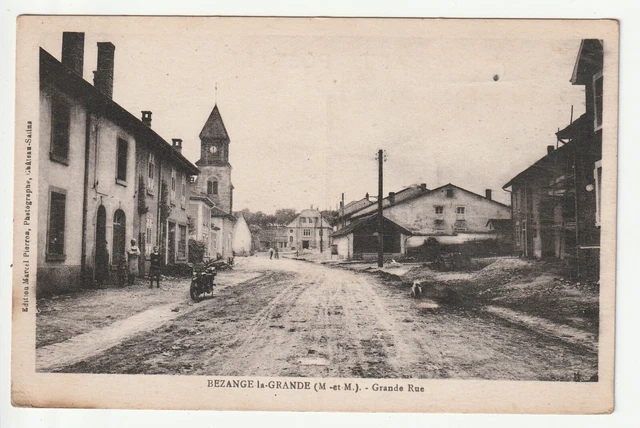 BEZANGE LA GRANDE - Meurthe et Moselle - CPA 54 - la grande Rue