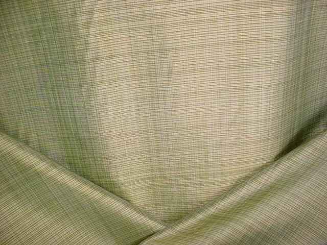 2-5/8Y Kravet Lee Jofa Leaf Moss Green Striped 100% Silk Upholstery Fabric